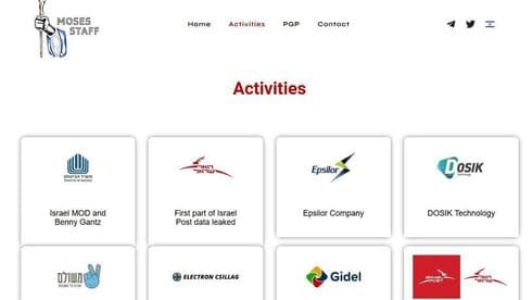 Sitio web de "Mata Moshe", la organización de hackers. 