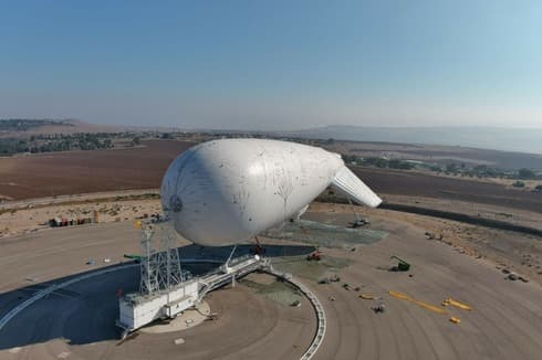 El globo gigante que usará Israel para detectar amenazas avanzadas. (Ministerio de Defensa) El globo gigante que usará Israel para detectar amenazas avanzadas.