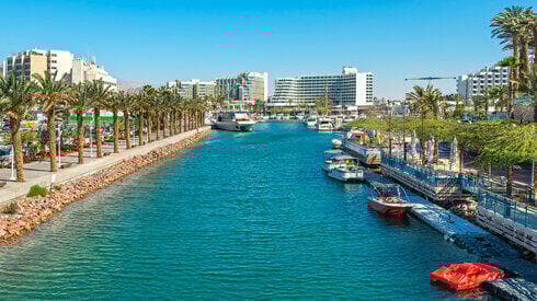 Una laguna en la ciudad más meridional de Eilat. 