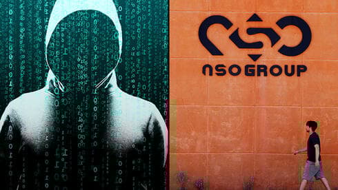 Tras el escándalo por el mal uso de su software, NSO está analizando vender o cerrar Pegasus. (Shutterstock/Reuters) Imagen ilustrativa de un hacker y sede del grupo NSO.