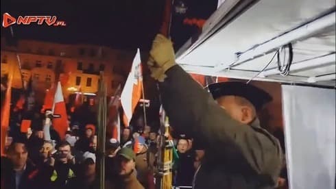 Manifestación antisemita en Polonia.