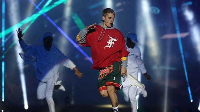 Justin Bieber, durante una presentación en Israel.