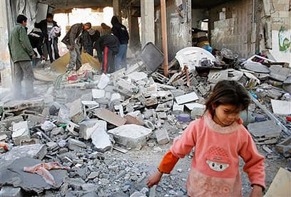 La casa del Dr. Izzeldin Abuelaish después de que fuera bombardeada en 2009. 