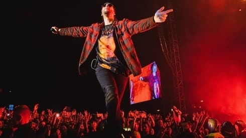 Avenged Sevenfold durante su concierto en Israel en 2018.