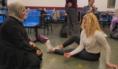  Estudiantes judíos y árabes en la Universidad Bar-Ilan en Israel. 