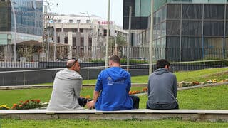 Trabajadores de la alta tecnología en Herzliya. 