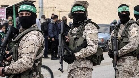 Miembros del ala militar de Hamás en Rafah en 2017.