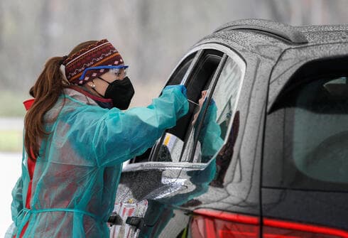 Instalación para pruebas de coronavirus en Alemania. 