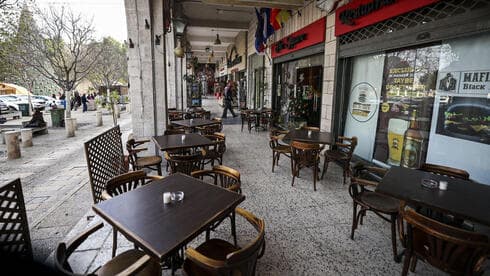 Otra foto que muestra los restaurantes vacíos durante diciembre en Belén. 