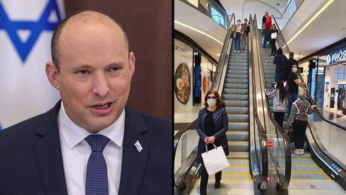 El primer ministro Naftali Bennett quiere implementar la política del Pase Verde en los centros comerciales de Israel.