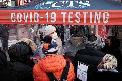 Un centro de pruebas de coronavirus en Times Square, en Nueva York. 
