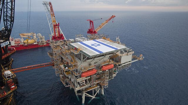 Yacimiento de gas de Tamar en el Mediterráneo. 