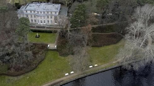 La mansión en la que se desarrolló la Conferencia de Wannsee el 20 de enero de 1942. (AP) Wannsee