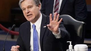 El director del FBI, Christopher A. Wray, en marzo de 2021.