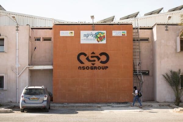 Entrada a las oficinas de NSO.