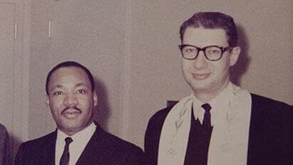 El rabino Israel Dresner junto a Martin Luther King.