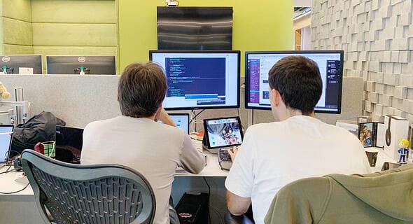 Empleados de tecnología. 