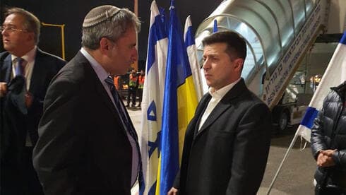 El presidente de Ucrania, Volodimir Zelenski, en ocasion de visitar Israel para el foro del Holocausto. 