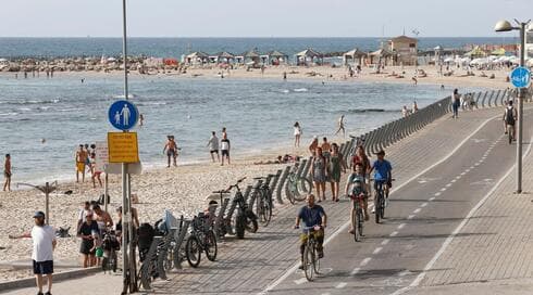 El paseo de la rambla en Tel Aviv. 