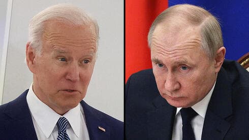 A pesar de la parafernalia verbal de Biden y Putin, astronautas estadounidenses y rusos siguen trabajando juntos. (AP) Biden y Putin.