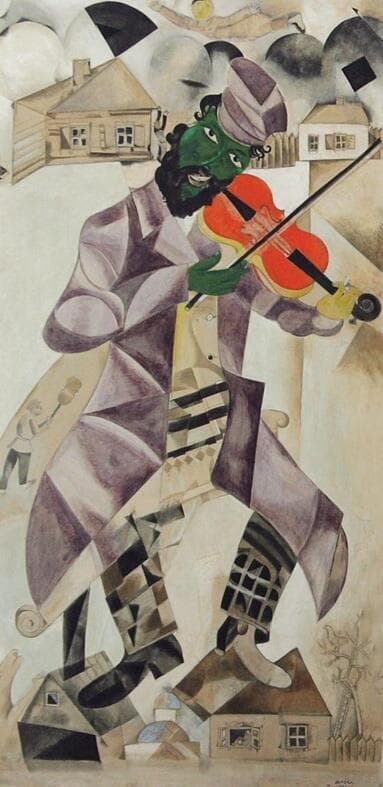 “El Violinista verde”, 1923-24, Marc Chagall, Museo Solomon R. Guggenheim, Nueva York. (Gentileza) “El Violinista verde”, 1923-24, Marc Chagall, Museo Solomon R. Guggenheim, Nueva York.