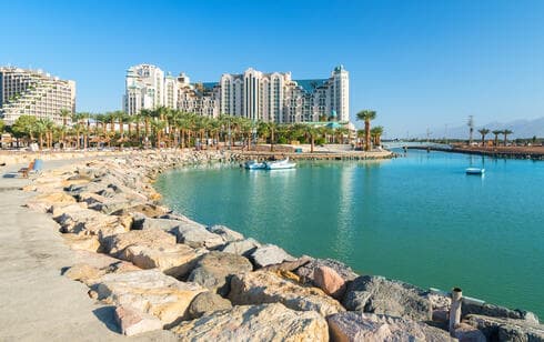 Playa de Eilat, en Israel. 