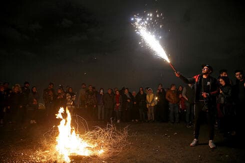 Celebraciones de Nowruz cerca de Teherán, 2019.