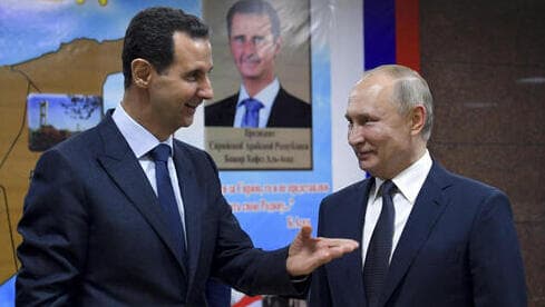 El presidente sirio Bashar Assad y el presidente Vladimir Putin durante su reunión en Damasco a principios de 2020. 