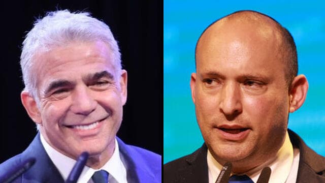 El ministro de Asuntos Exteriores, Yair Lapid, y el primer ministro, Naftali Bennett. (Moti Kimchi) El ministro de Asuntos Exteriores, Yair Lapid, y el primer ministro, Naftali Bennett.