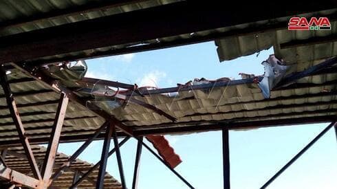 Un edificio en Siria presuntamente dañado en un ataque israelí. 
