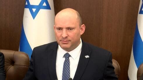 El primer ministro Naftalí Bennett durante una reunión de gabinete el domingo. 