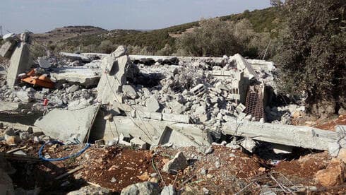 Vivienda de un veterano druso de las FDI demolida en 2016 por violación de las normas de construcción. (Mohammed Shinawi) Vivienda de un veterano druso de las FDI demolida en 2016 por violación de las normas de construcción.