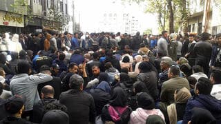 Protestas en Irán en 2019 contra el gobierno. 