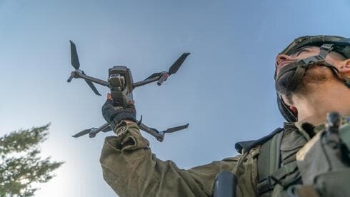 Vehículo aéreo no tripulado lanzado durante un simulacro militar para preparar la guerra contra Hezbolá en el norte. (FDI) Vehículo aéreo no tripulado lanzado durante un simulacro militar para preparar la guerra contra Hezbolá en el norte.