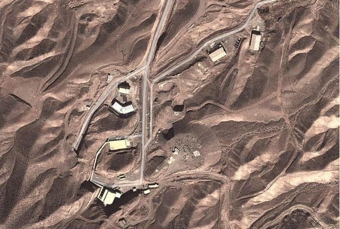 Imagen satelital de la base militar de Parchin, a 60 kilómetros de Teherán. 