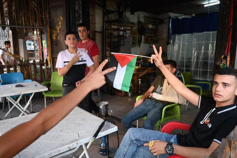 Cafetería destrozada por colonos en Huwara. 