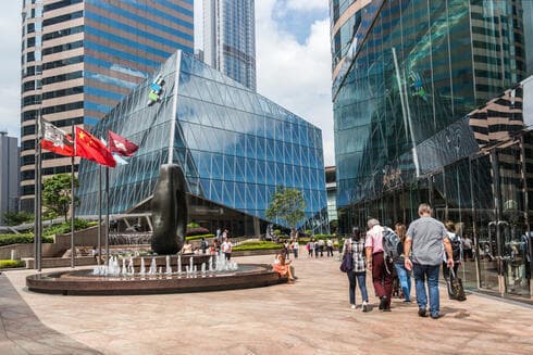 La Bolsa de Hong Kong. 