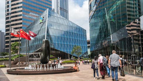 La Bolsa de Hong Kong. 