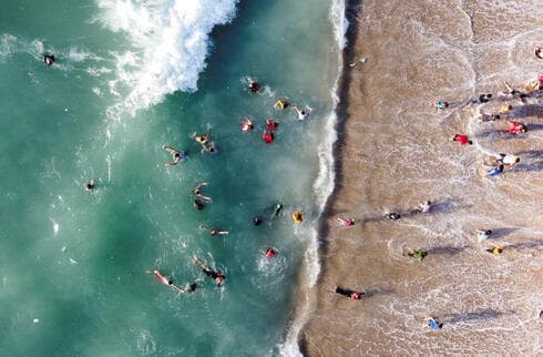 Orilla del mar de Gaza.