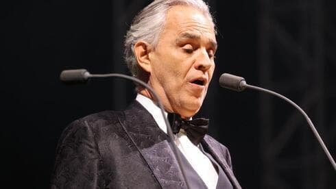Andrea Bocelli durante el show en Tel Aviv. 
