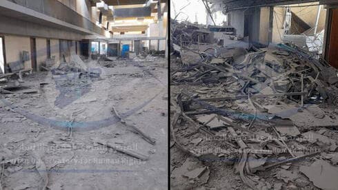 Daños en el Aeropuerto Internacional de Damasco. 