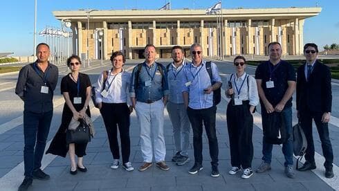 La delegación de periodistas turcos en Israel. 