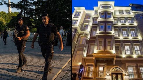 Fuerzas de seguridad de Turquía y el hotel donde se habría alojado la célula terrorista iraní. (AFP) Fuerzas de seguridad de Turquía y el hotel donde se habría alojado la célula terrorista iraní.