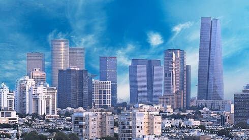 Mercado financiero de Tel Aviv. 