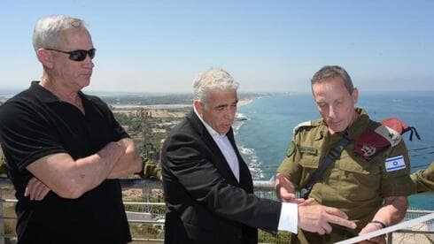 Gantz y Lapid en la frontera norte de Israel. 