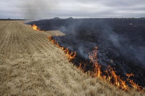 Campos de cereales arden, en las afueras de Kurakhove, Donetsk Oblast, este de Ucrania, el jueves 21 de julio de 2022. (AP) Campos de cereales arden, en las afueras de Kurakhove, Donetsk Oblast, este de Ucrania, el jueves 21 de julio de 2022.