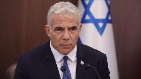 Yair Lapid, primer ministro de Israel, durante la reunión semanal de gabinete. (Mark Israel Sellem) Yair Lapid, primer ministro de Israel, durante la reunión semanal de gabinete.
