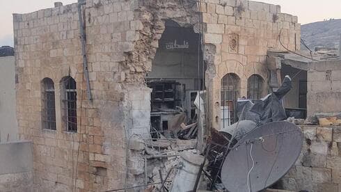 Edificio destruido por un misil de las FDI durante la redada en Naplusa. 