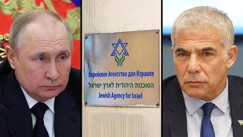 El presidente Vladimir Putin, la Agencia Judía y el primer ministro Yair Lapid. (Niv Musman/Reuters/EPA) El presidente Vladimir Putin, la Agencia Judía y el primer ministro Yair Lapid.