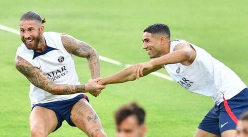 Sergio Ramos y Achraf Hakimi. 
